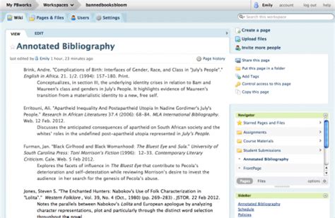 Create a collaborative annotated bibliography in .